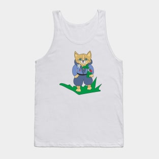 Cute cat in nature Tank Top